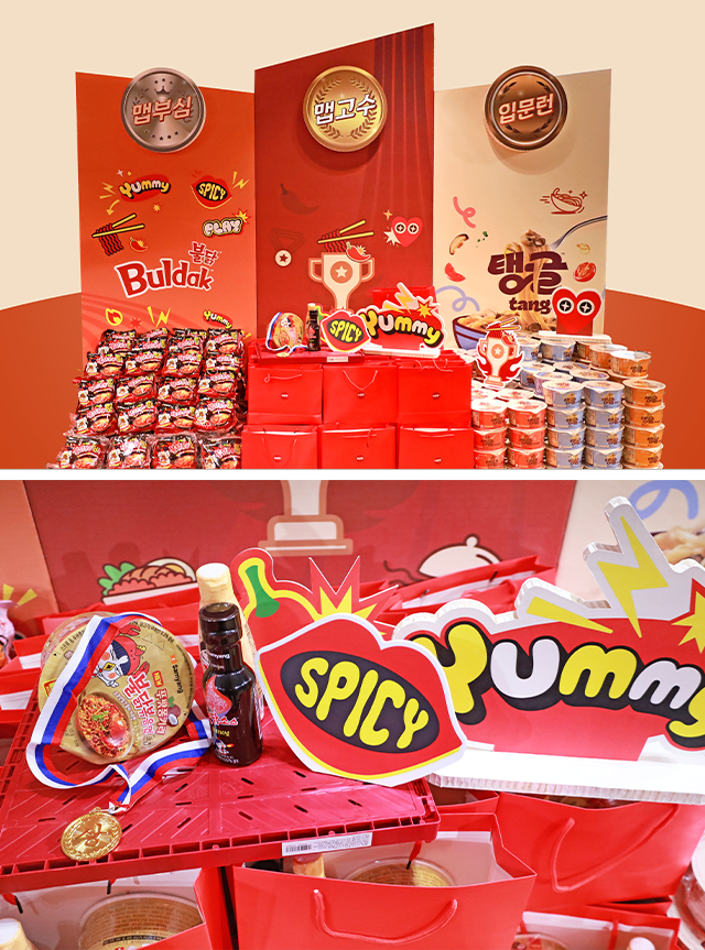 불닭볶음면, 맵탱, 탱글